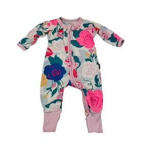 Bonds Australia Pink Floral Wondersuit Sleeper Pajamas